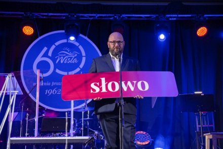 Koncert Noworoczny Miasta Wisła - Andrzej Drobik prezentuje słowo "słowo"